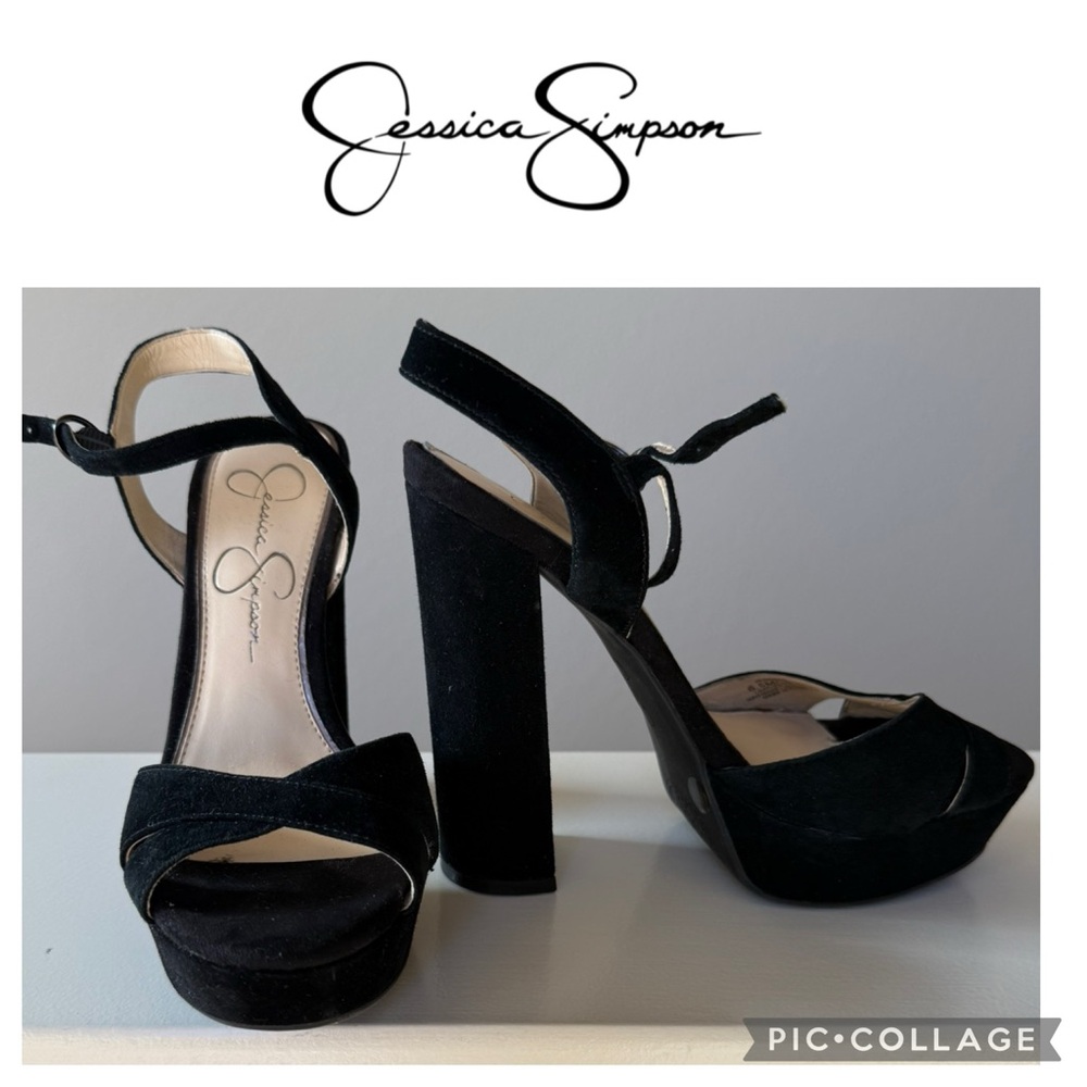 Jessica Simpson Platform Velvet Black Dress Shoes